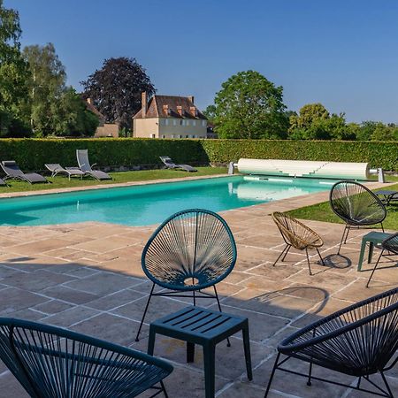 Maison Jardin Gaillard disposant d'une piscine chauffée Bieville-en-Auge Exterior foto